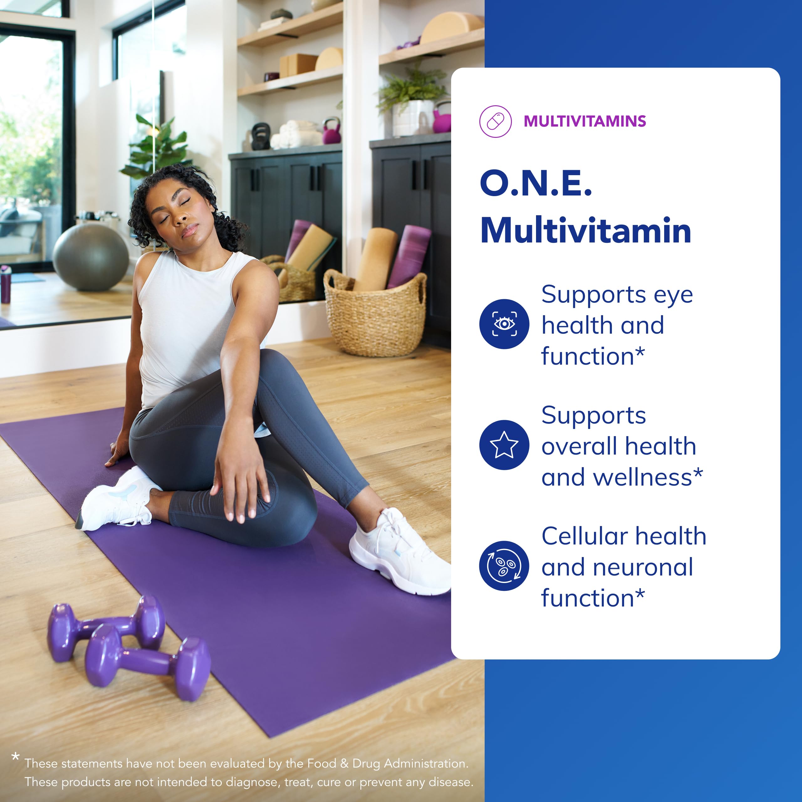Pure Encapsulations O.N.E. Multivitamin, 60 Capsules | Once Daily Multivitamin with Antioxidant Complex Metafolin, CoQ10, and Lutein to Support Vision, Cognitive Function*