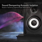 Buy now Pyle Sound Dampening Speaker Riser Foam - Audio Acoustic Noise Isolation Platform Pads Recoil Stabilizer w/ Rubber Base Pad For Studio Monitor, Subwoofer, Loud Speakers - PSI15 (15 x 15 x 1.8 Inch) at indiglob india