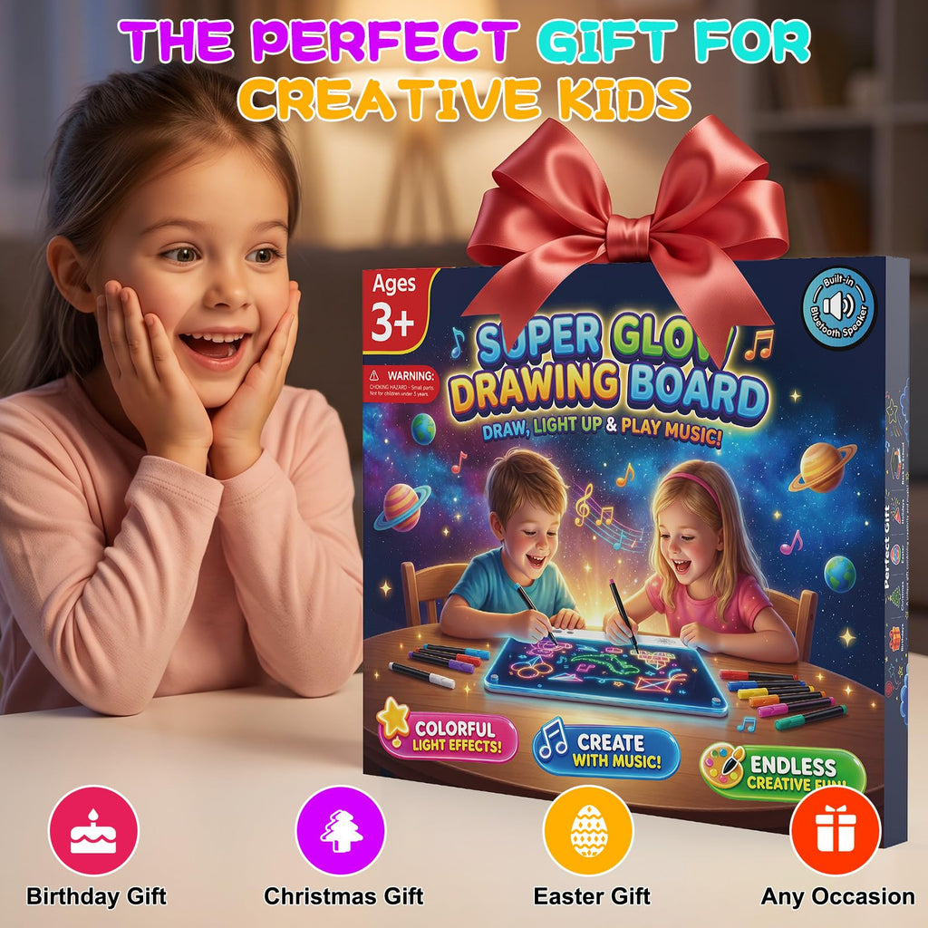 16" LED Drawing Board with Blue-Tooth,Kids Birthday Gift for Girls,Boys