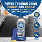 Bar Keepers Friend Cooktop Cleaner (2 x13 oz) + Scraper - Multipurpose Liquid Stovetop Cleanser, Safe for Use on Glass & Ceramic Cooking Surfaces, Copper, Brass, Chrome, Stainless Steel & Porcelain