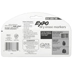 EXPO Low Odor Dry Erase Markers, Fine Tip, Black, 4 Count - Home Organization, Study Supplies