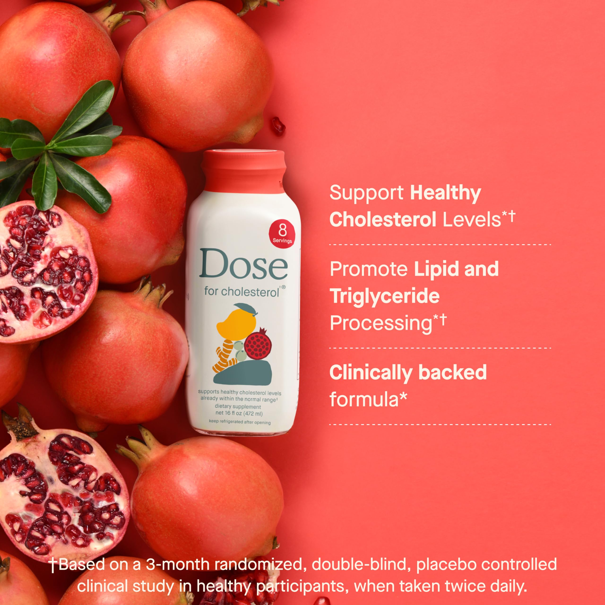 for Cholesterol Supplements, 16oz Bottle, 3 Pack | Maintain Healthy Cholesterol Levels, Supports Cardiovascular Health, Gluten-Free Vegan Zero Sugar, 3 Week Supply
