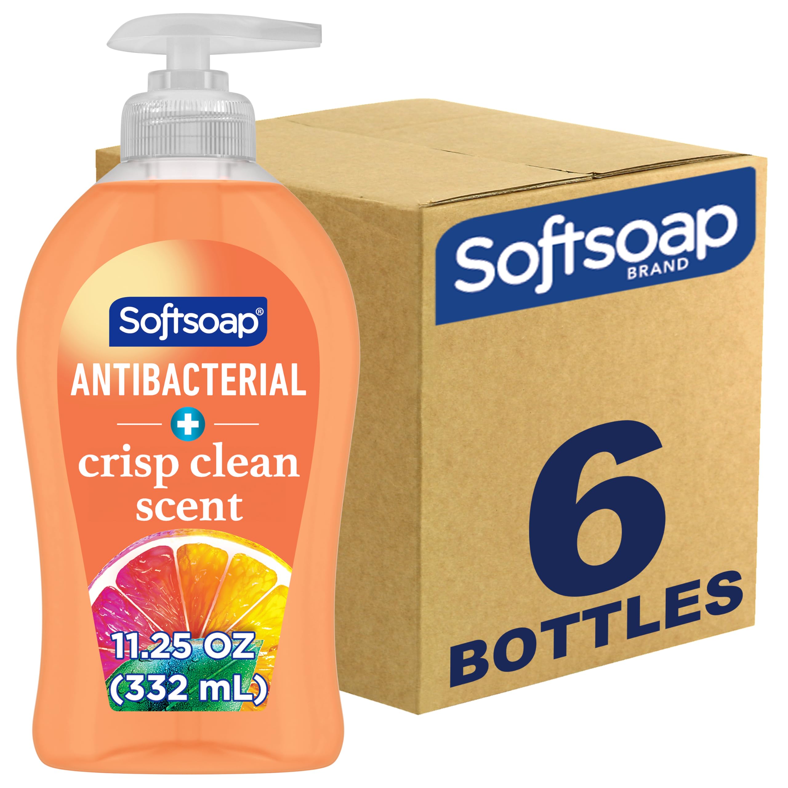 Buy now Softsoap Antibacterial Liquid Hand Soap, Crisp Clean Scent, 11.25 Ounce, 6 Pack at indiglob india