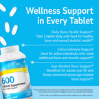 21st Century Calcium 600mg Tablets, Bone Strength Support, 400 Count | Calcium Carbonate, Compare VS. Caltrate® 600, Bone Strength & Density Support, Vegan-Friendly, For Men & Women