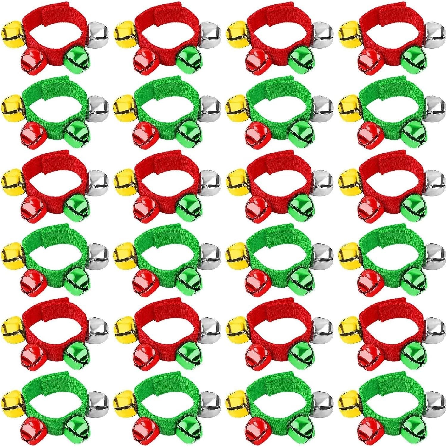 Buy now Augshy Jingle Bells, 24 Pcs Wrist Band Jingle Bells, 12 Musical Instruments Gift for Kids Multicolor at indiglob india