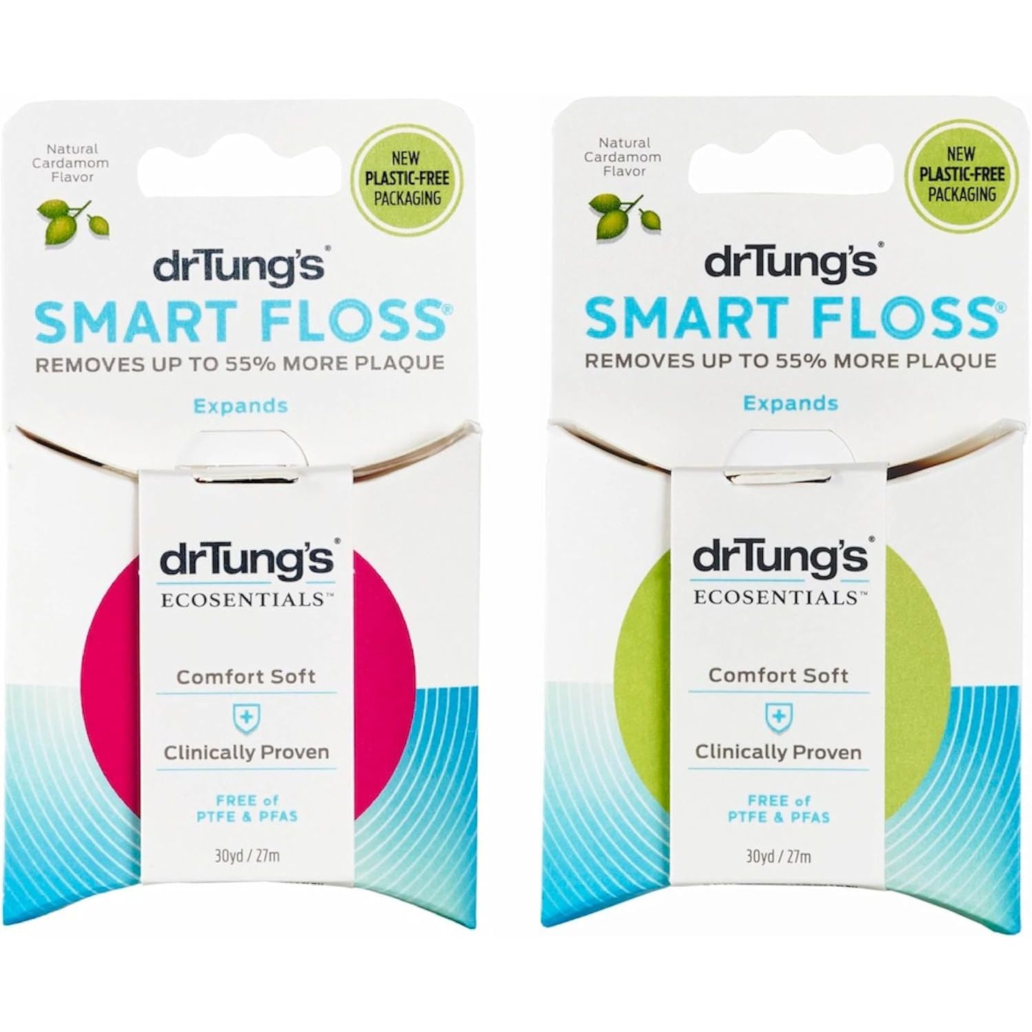 Buy now DrTung's Smart Floss - Natural, PTFE & PFAS Free Floss, Gentle on Gums, Expands & Stretches, BPA Free Floss - Natural Dental Floss Cardamom Flavor (Pack of 3) 90 Foot (Pack of 2) Cardamom at indiglob india
