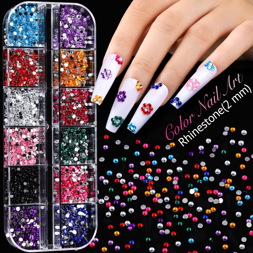 Teenitor Acrylic Nail Kit with Clear Coffin Nail Tips, Nail Charms and Gems, Nail Stickers, Nail Art Brushes, Nail Dotting Tools, Nail Stand, Press On Nails Kit for DIY Nail Art