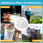 RAINFLOW Aquarium Filter Media Pad - White Filter Floss, 39.4 x 11.8 Inch