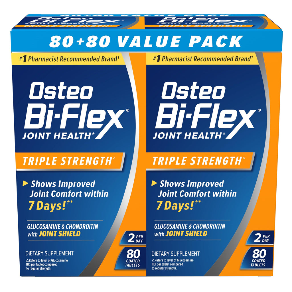 Osteo Bi-Flex Triple Strength Glucosamine Chondroitin Supplement, 120 Count | Improve Joint Function, Strength, Flexibility, Mobility, 120 Coated Tablets