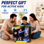 Punching Bag for Kids, Cyberpunk Boxing Set with LED Scoring