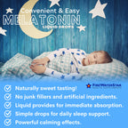 FWS Liquid Melatonin Drops for Adults and Kids - 99% Pure Bioactive Melatonin - Organic, Non-GMO, Vegan - Minimal Ingredients - Easy Adjustable Dosing - Helps to Promote Restful Sleep - 2oz