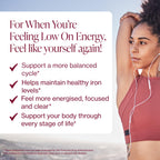 Iron Supplement for Women, Gentle Iron Bisglycinate 25mg, 120 Count | With vitamin C, B6, B12 & folic acid; supports iron deficiency, menstrual health & energy; gentle on the stomach