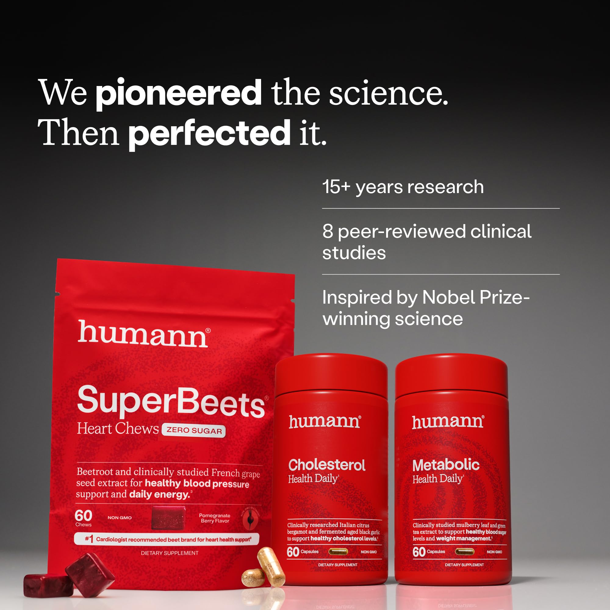 HumanN SuperBeets Heart Gummies Zero Sugar, Pomegranate Berry Flavor, 120 Ct