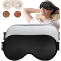 Buy now Heated Eye Mask (2-Packs), Moist Warm Compress Microwave with Flaxseed Cassia Seed, Weighted Eye Mask for Sleeping, Dry Eyes, Stye Eye Treatment, Relief Eye Fatigue (Black&Grey) Black at indiglob india