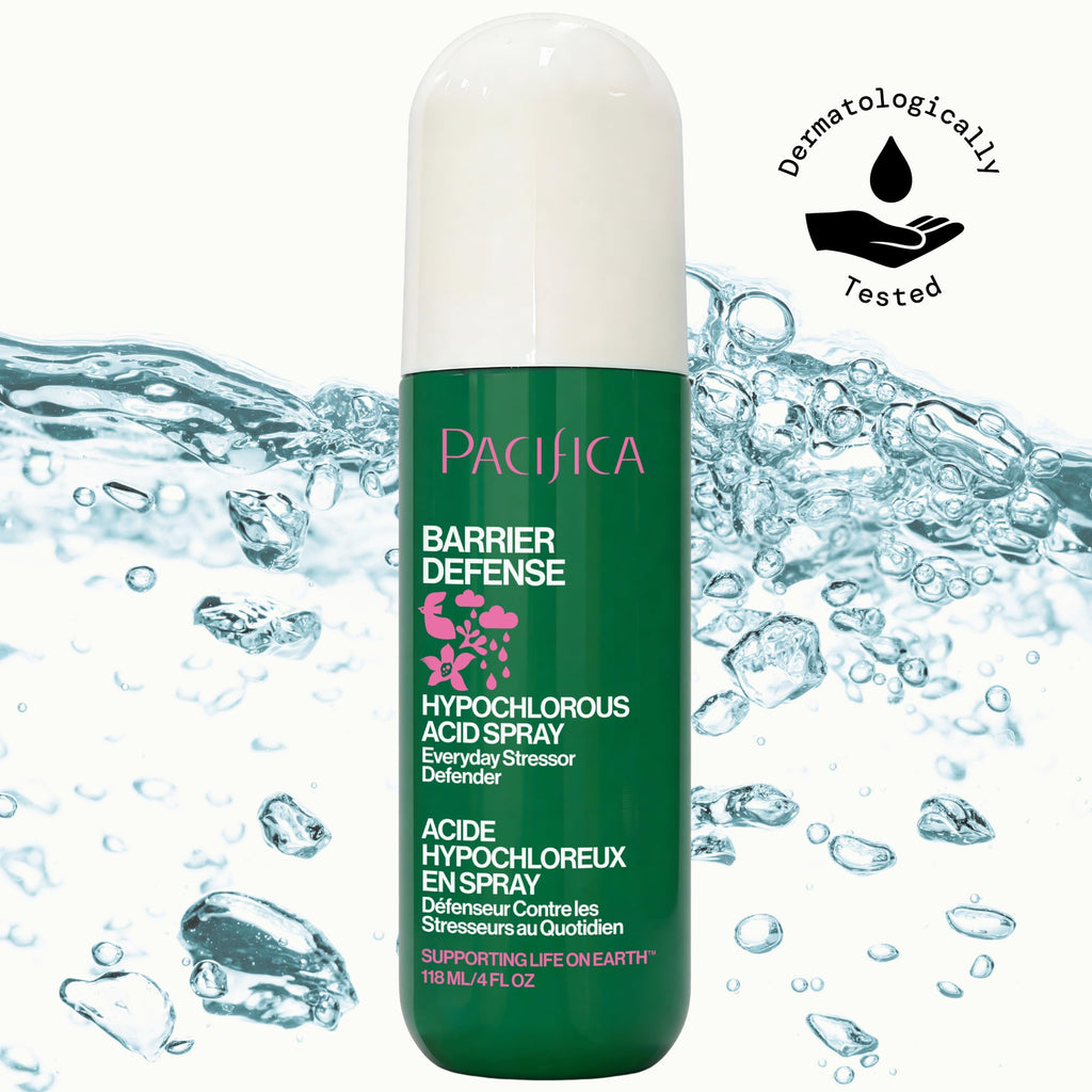 Pacifica Hypochlorous Acid Spray for Face and Skin; Barrier Defense Facial Mist | Soothe Redness, Acne, Eczema, Irritation | HOCl Non-Toxic Clean Formula Facial Cleanser Spray | Fragrance-Free, Vegan