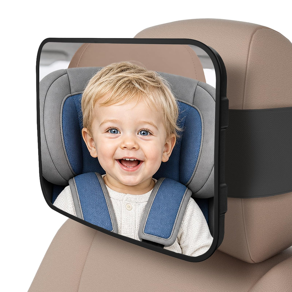 Car Mirror for Baby, Baby Car Mirror for Rear Facing Carseat Shatterproof