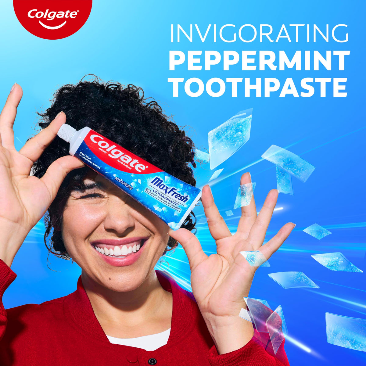 Colgate MaxFresh Fluoride Toothpaste, Travel Size, Mint, Bulk 24 Pack, 1 oz
