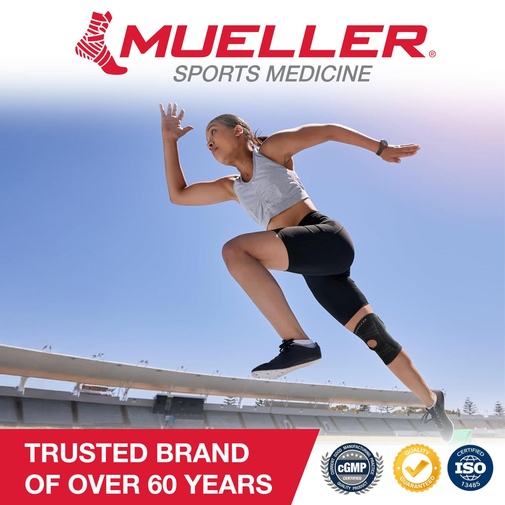 MUELLER Sports Medicine Adjustable Knee Brace, Knee Support for Arthritis Pain, Knee Sprains, ACL, MCL Joint Instability & Injury Recovery, Compression Stabilizer for Walking, Running, Sports & Daily Activities, One Size Fits Most