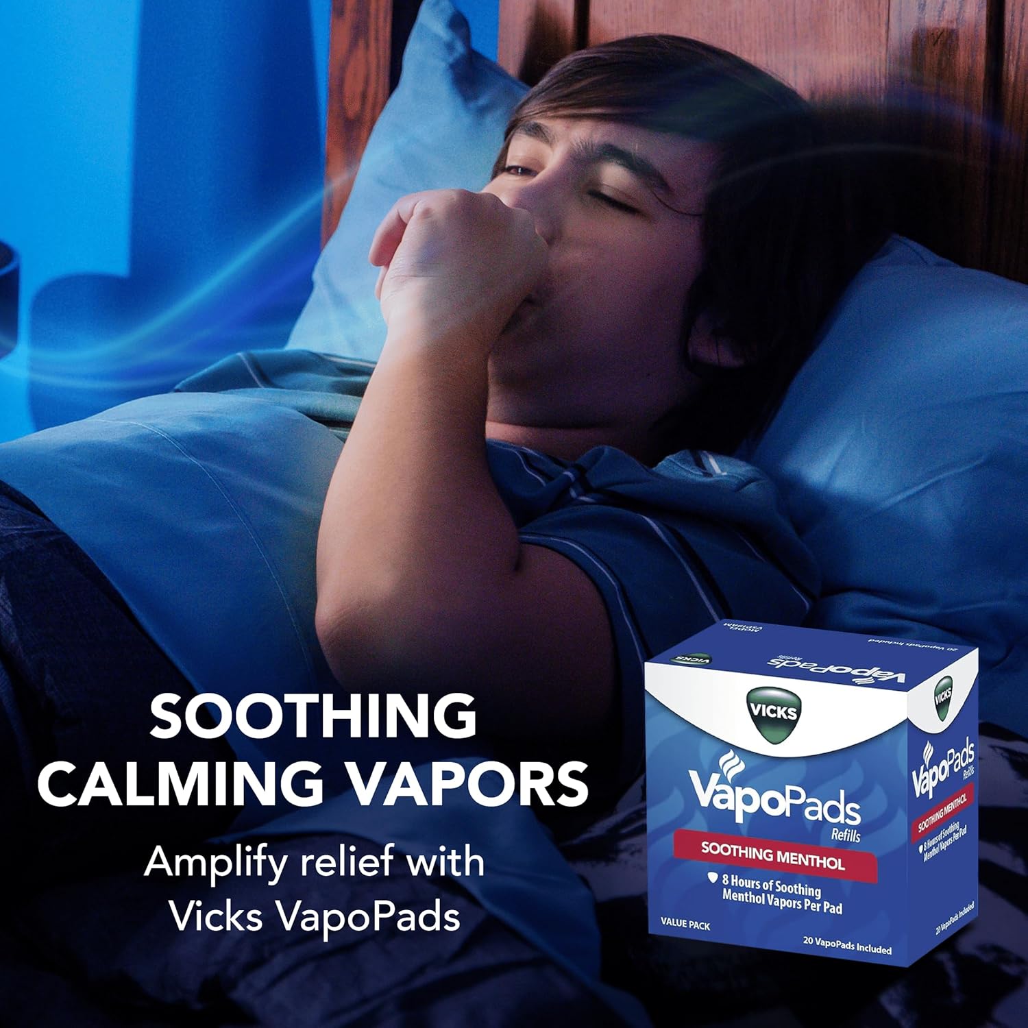 Buy now Vicks VapoPads Original Menthol Scent - Vapor Pads Refill for Vicks Humidifiers and Steam Inhalers, Scent Pads for Congestion and Cough Relief, 20-Pack, Box Color May Vary at indiglob india