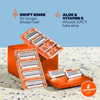 Dollar Shave Club | 4 Blade Razor Refills (8 Pack) | Swift Rinse Blades for Longer and Thicker Hair