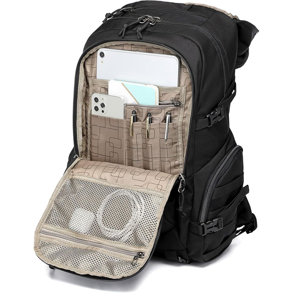 Buy now Wotony military tactical backpack nylon military MOLLE backpack 3-day Assault bag 27L backpack for men, used for outdoor hiking, camping and hunting (All black) at indiglob india