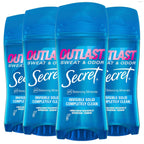 Secret Outlast Antiperspirant Deodorant for Women, 72hr Sweat & Odor Protection, PH Balancing Minerals, Invisible Solid, Completely Clean Scent, 2.6 oz (Pack of 2)