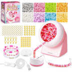 Buy now Tilhumt Bead Spinner, 2112Pcs Beading Set for Making 18 Friendship Bracelets, Bracelet Making Kit with 12 Colors Polymer Clay Beads, Crafts for Birthday Gift Choice, Patent Design Corded 2112Pcs Pink Kit at indiglob india