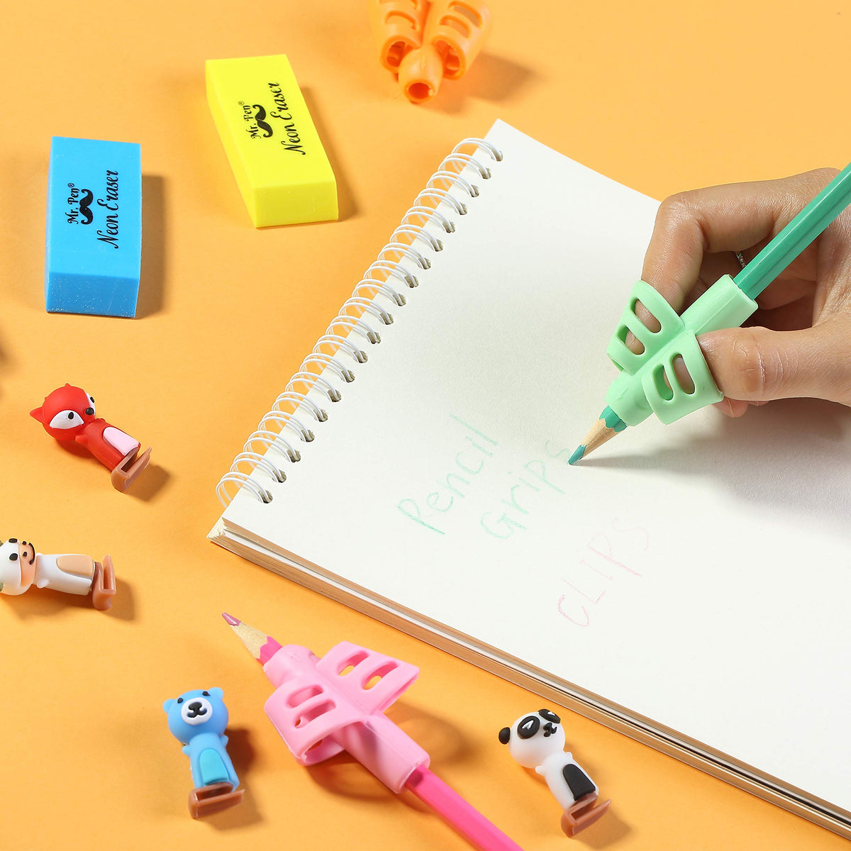 Mr. Pen- Pencil Grips for Kids Handwriting, 20 Pack