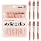 Kitsch Professional Alligator Clips - Rose Gold, 6 Pcs | 3.5" Aluminum Duckbill Hair Clips for Styling – Great Hair Sectioning Clips For Salon, Makeup Application