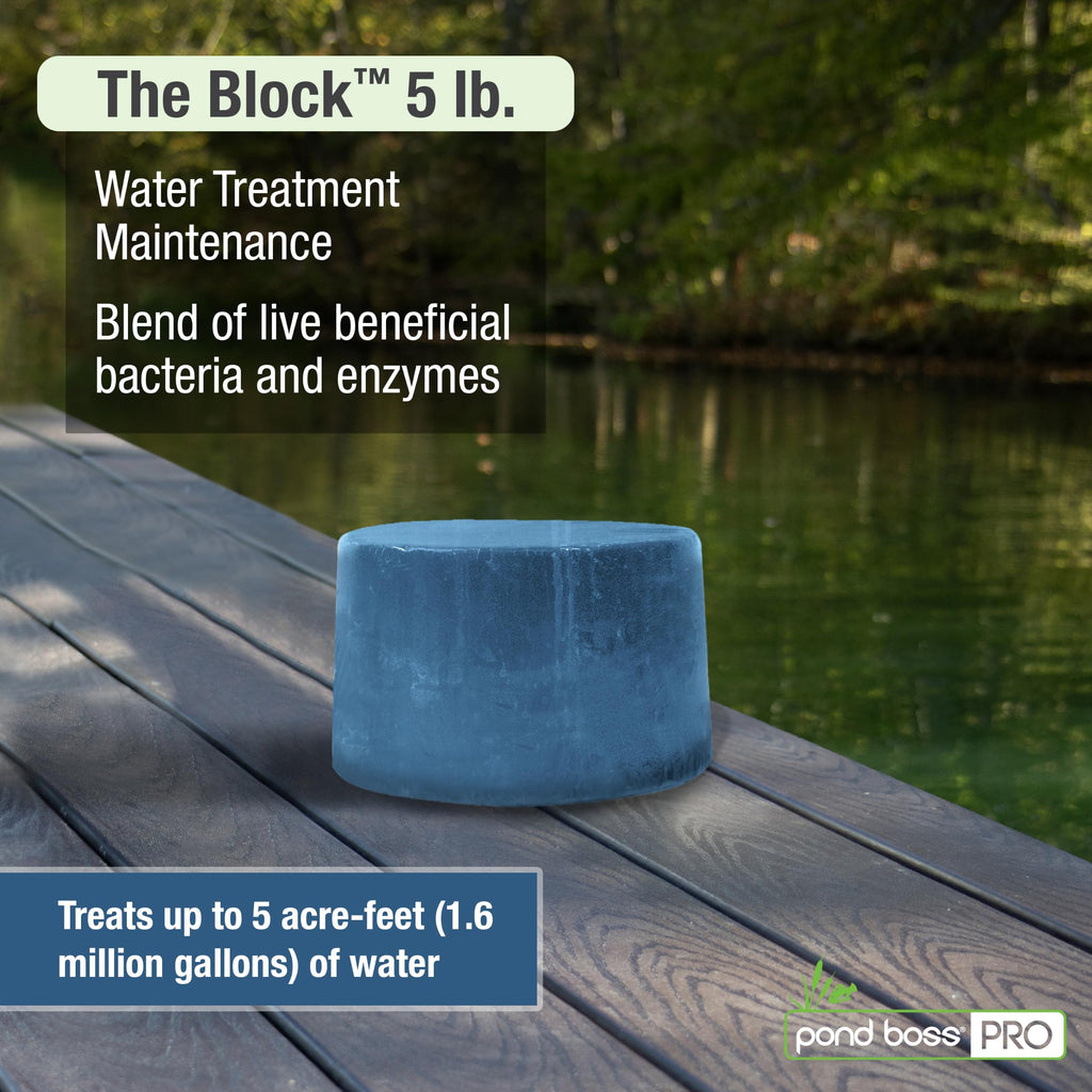 pond boss® PRO The Block™ – Water Clarifier, Sludge & Odor Remover, 5 lb.