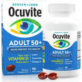 Ocuvite 50+ Eye Vitamins, Lutein & Zeaxanthin Supplement, 90 Softgels | Eye health supplement for adults 50+, omega-3, zinc, vitamins C & E, supports macular health*, men & women