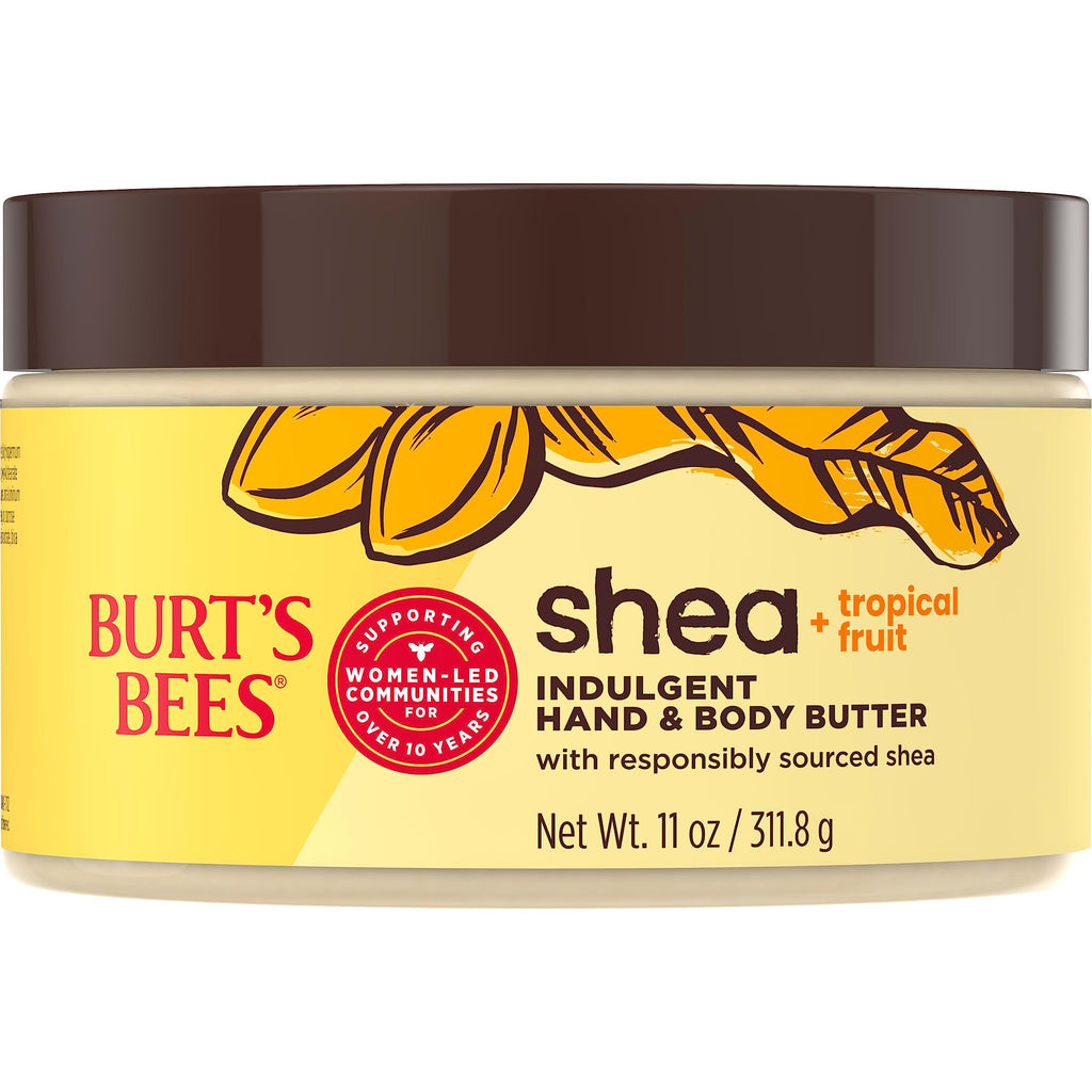 Buy now Burt's Bees Shea + Tropical Fruit Indulgent Hand and Body Butter, Non-Greasy, Antioxidant Rich for Glowing Skin, Non-Irritating, Natural Origin Skin Care, 11 oz. at indiglob india