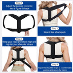 Posture Corrector for Women & Men, Adjustable Upper Back Brace Straightener