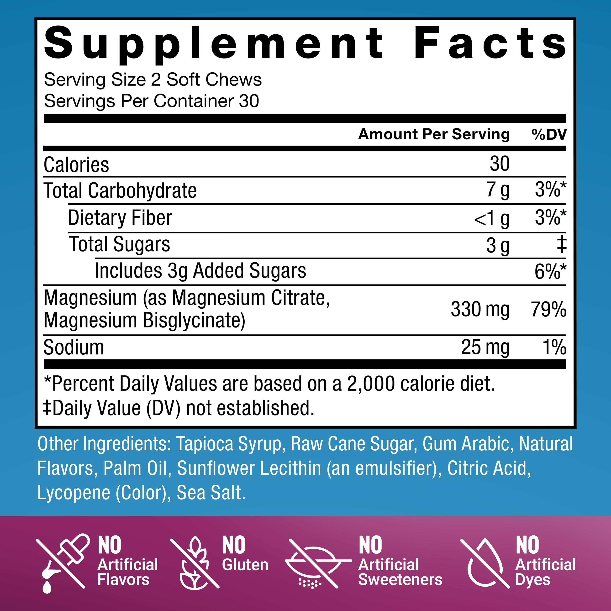 Force Factor Ultimate Magnesium Supplement with 330mg Magnesium Glycinate | Magnesium Citrate, Like Magnesium Gummies, Support Calm, Relaxation, Vegan & Gluten Free, Mixed Berry Flavor, 60 Soft Chews