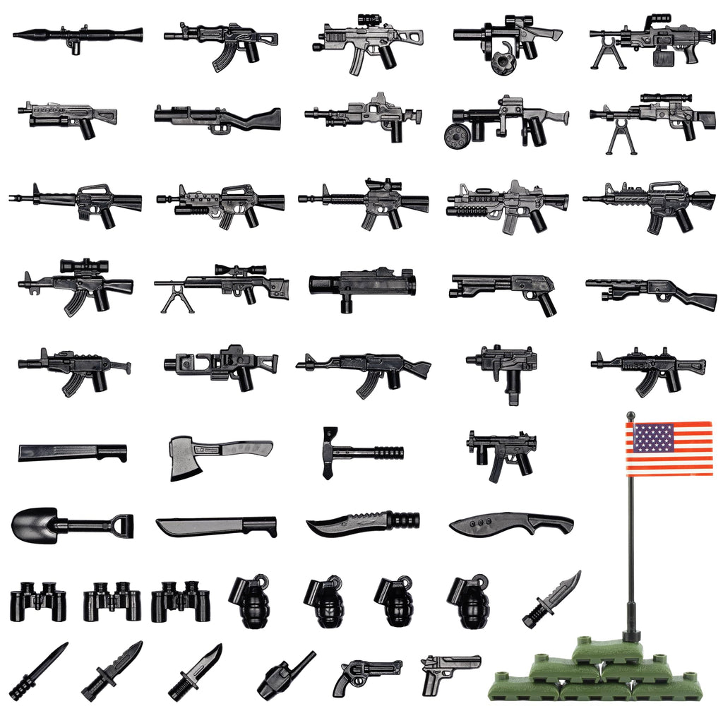 Buy now 83 Pcs Toy Soldiers Figures US Army Battle Toy Set - Weapons Pack Military Weapon Battle Building Blocks Compatible with Major Brand, 3 Years Old and up at indiglob india