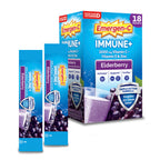 Emergen-C Immune+ Triple Action Immune Support Powder, Elderberry, 18 ct
