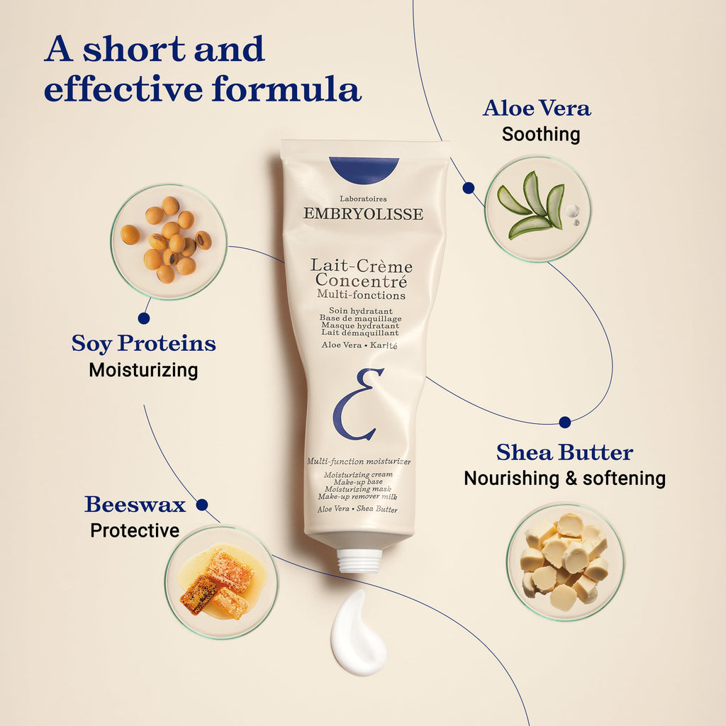 Embryolisse Lait-Crème Concentré Face Moisturizer and Makeup Primer, French Face Cream With Shea Butter & Aloe Vera