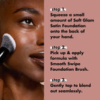 Buy now e.l.f. Smooth Swipe Foundation Brush, Face Makeup Brush For A Natural-Looking Finish, For Liquid & Cream Formulas, Vegan & Cruelty-Free at indiglob india