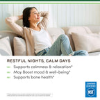 Magnesium Glycinate 400mg for Relaxation, Recovery + Mood, 90 Capsules | Highly Bioavailable Bisglycinate, Magnesium Supplement with 60mg Elemental Magnesium, Gentle on Stomach, Third-Party Tested