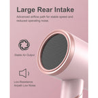 ANNLARY Hair Dryer with Comb, ANNLARY 1800W Blow Dryer with Diffuser for Curly Hair, Plasma Ionic Hair Dryer for Frizz Control, Foldable Portable Low Noise Hairdryer, 6.5 ft ALCI Cord （Pink）
