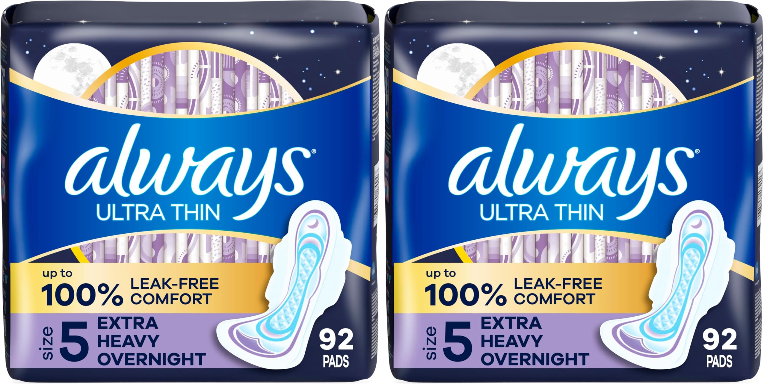 Buy now Always Maxi Feminine Pads For Women, Size 5 Extra Heavy Overnight Absorbency, With Wings, Unscented, Pack Of 20 Size 5 (Pack of 2) 184 at indiglob india