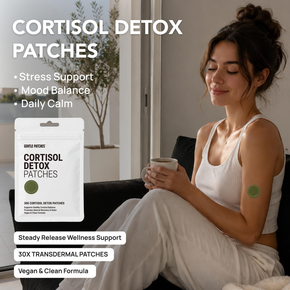 Cortisol Support Patches - Natural Stress Relief & Calm Mood