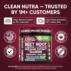 Clean Nutra Organic Beet Root Capsules L Arginine L Citrulline Pine Bark Nitric Oxide Beetroot Powder Arginine Citrulline Supplement Pre Workout Supplements Extract – 120 Vegan Pills