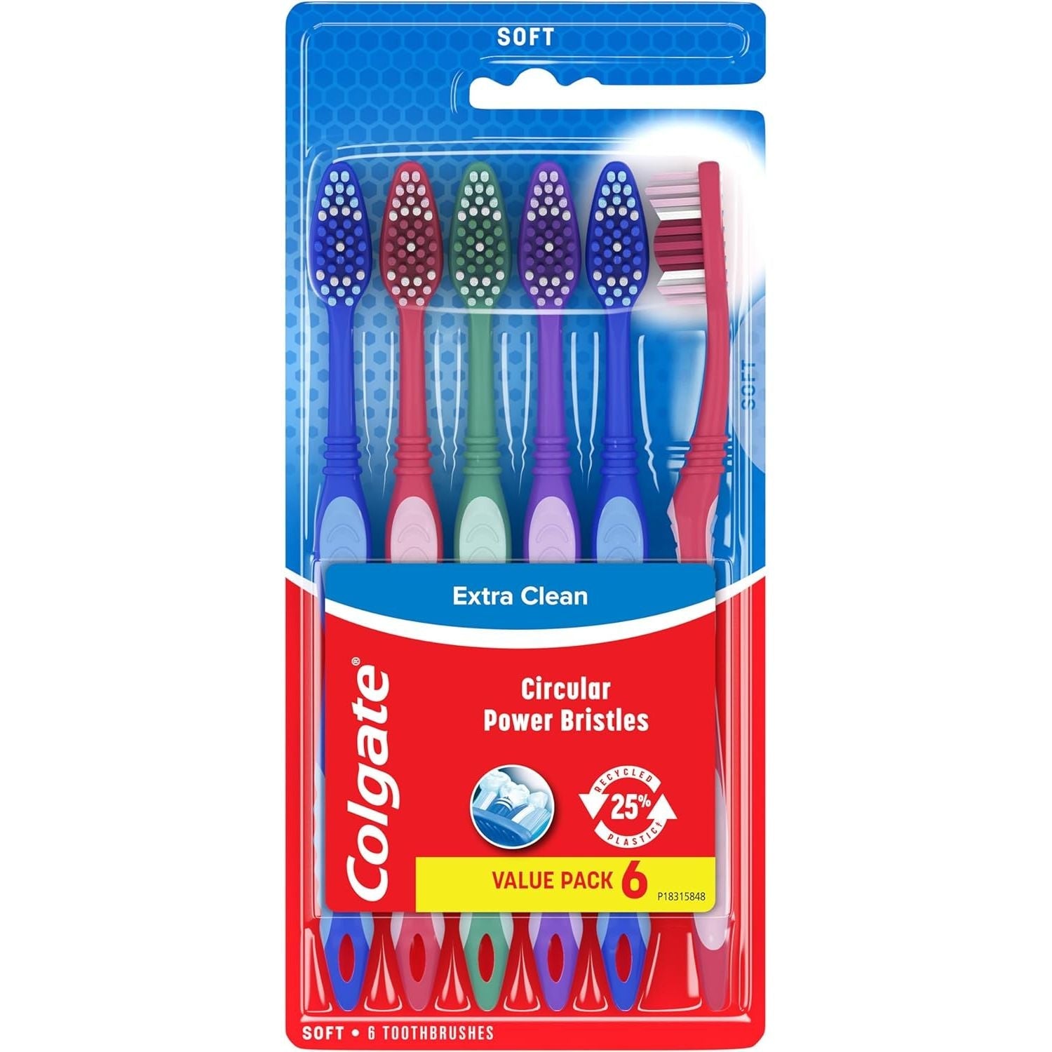 Buy now Colgate Extra Clean Toothbrush, Soft Toothbrush for Adults, 3 Count (Pack of 1) 6 Count (Pack of 1) Soft at indiglob india