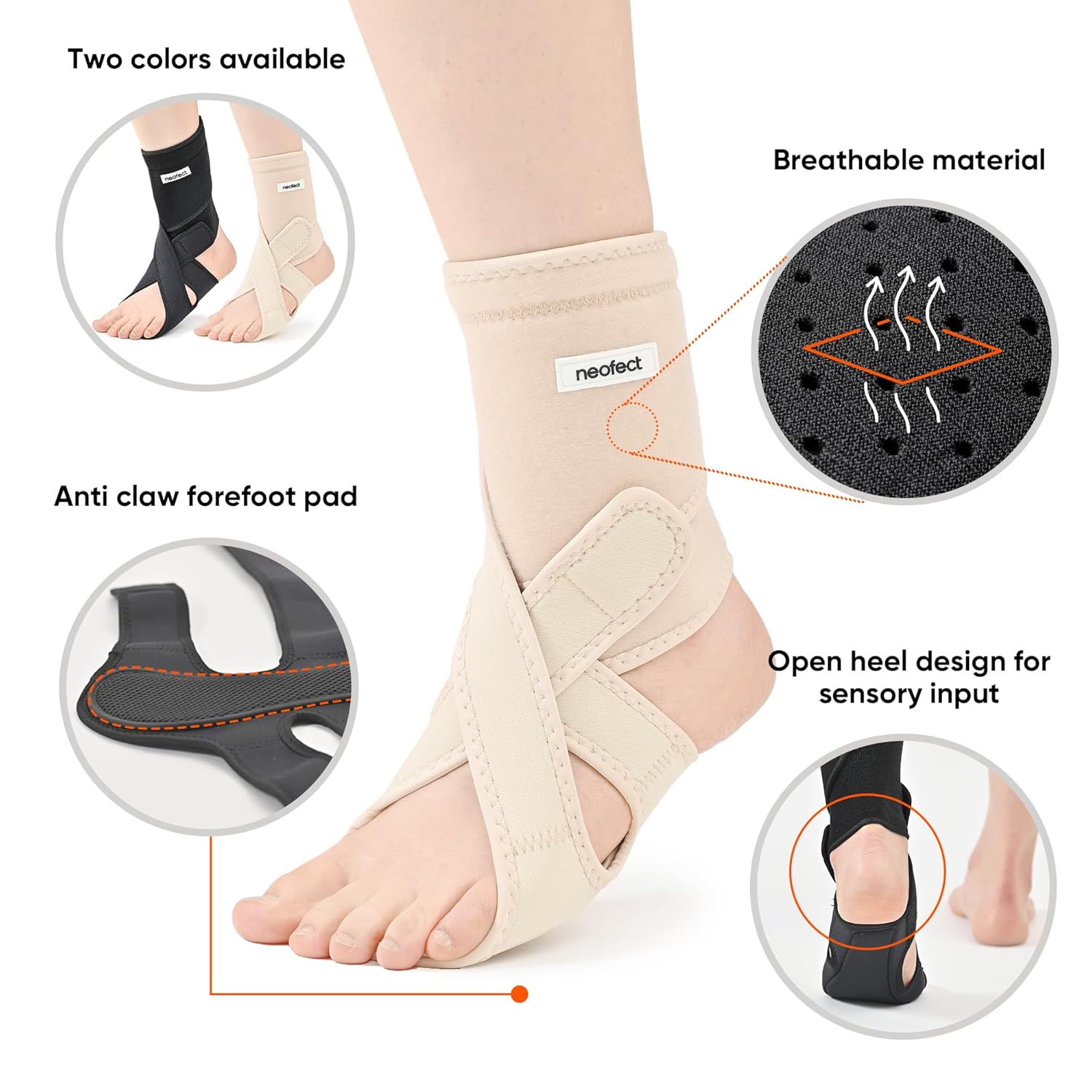 Buy now NEOFECT Drop Foot Brace Beige Right AFO Foot Drop Brace for Walking, Drop Foot Brace with Shoes, Stroke Recovery Equipment, Foot Drop Brace for Sleeping, Adjustable Ankle Brace (Right) at indiglob india