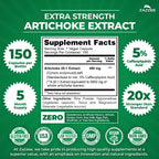 Zazzee Extra Strength Artichoke 20:1 Extract, 5% Caffeoylquinic Acid, Vegan