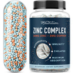 Chelated Zinc Supplements, Zinc Glycinate 30mg, Highly-Absorbable, Non-GMO | TRAACS Chelated Bisglycinate Vitamin B6 & BioPerine, Immune Acne & Energy Support, Gluten-Free, 120 Capsules (4 Month Supply)