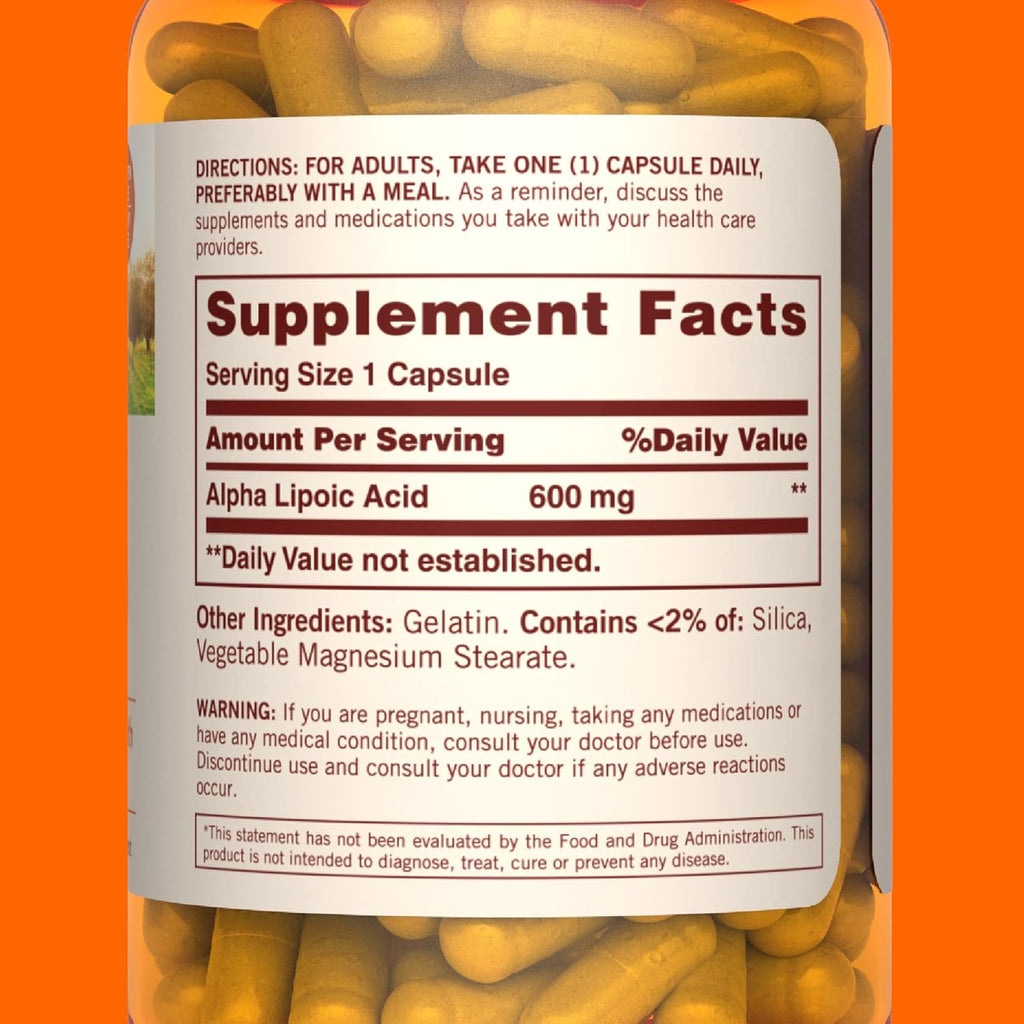 Buy now Sundown Alpha Lipoic Acid 600mgm, 60 Count at indiglob india