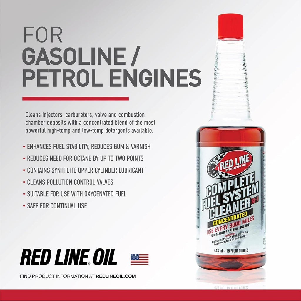 Buy now Red Line 60103 SI-1 Complete Fuel System Cleaner, Cleans and Prevents Corrosion in Fuel Systems, Cleans Injectors, Carburetors, Valve and Combustion Chamber Deposits - 15 Ounce at indiglob india