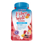 Vitafusion Fiber Well Gummies for GLP-1 Support | 5mg | 90 Count | Sugar Free Adult Gummy | Vitamins For Women & Men | Berry & Peach Flavors | Gluten Free Formula